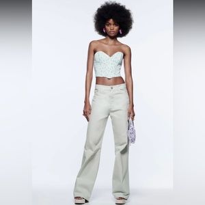 Zara Mid Rise Cargo Jeans - Size 2 - New With Tags